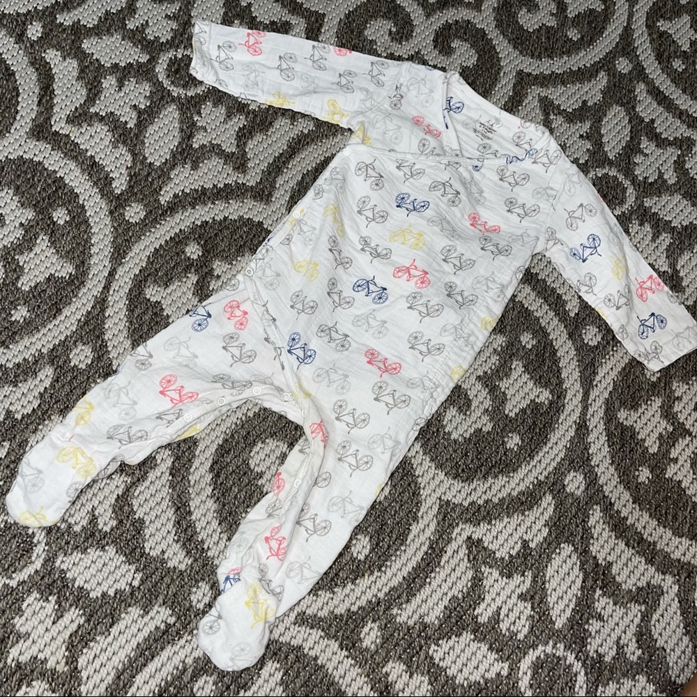 Aden + Anais Bicycle Footed Muslin Kimono One Piece